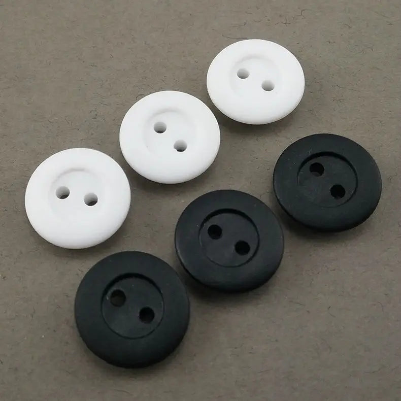 Custom 2-Hole Soft Shirt Flatback Rubber Buttons for Clothing