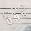 Arabic Numerals Key Ring Stainless Steel Figure Number Keychain 0 1 2 3 4 5 6 7 8 9 Lucky Number Hangtag Marker for Key and Room