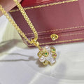 New AAAA Grade 18K Gold Plated Woven Chain Wealth Tree Necklace 4-5mm Natural Freshwater Pearls Women's Abundant Wealth Pendant