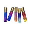 10ml Gradient Color Essential Oil Bottle Colorful Aromatherapy Perfume Roll on Glass Bottles With Stainless Steel Roller Ball