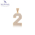 X000716958 XUPING Jewelry Fashion Large Big Hip Hop Rapper Personality Iced Out Number 2 Twom Charm Men Pendant
