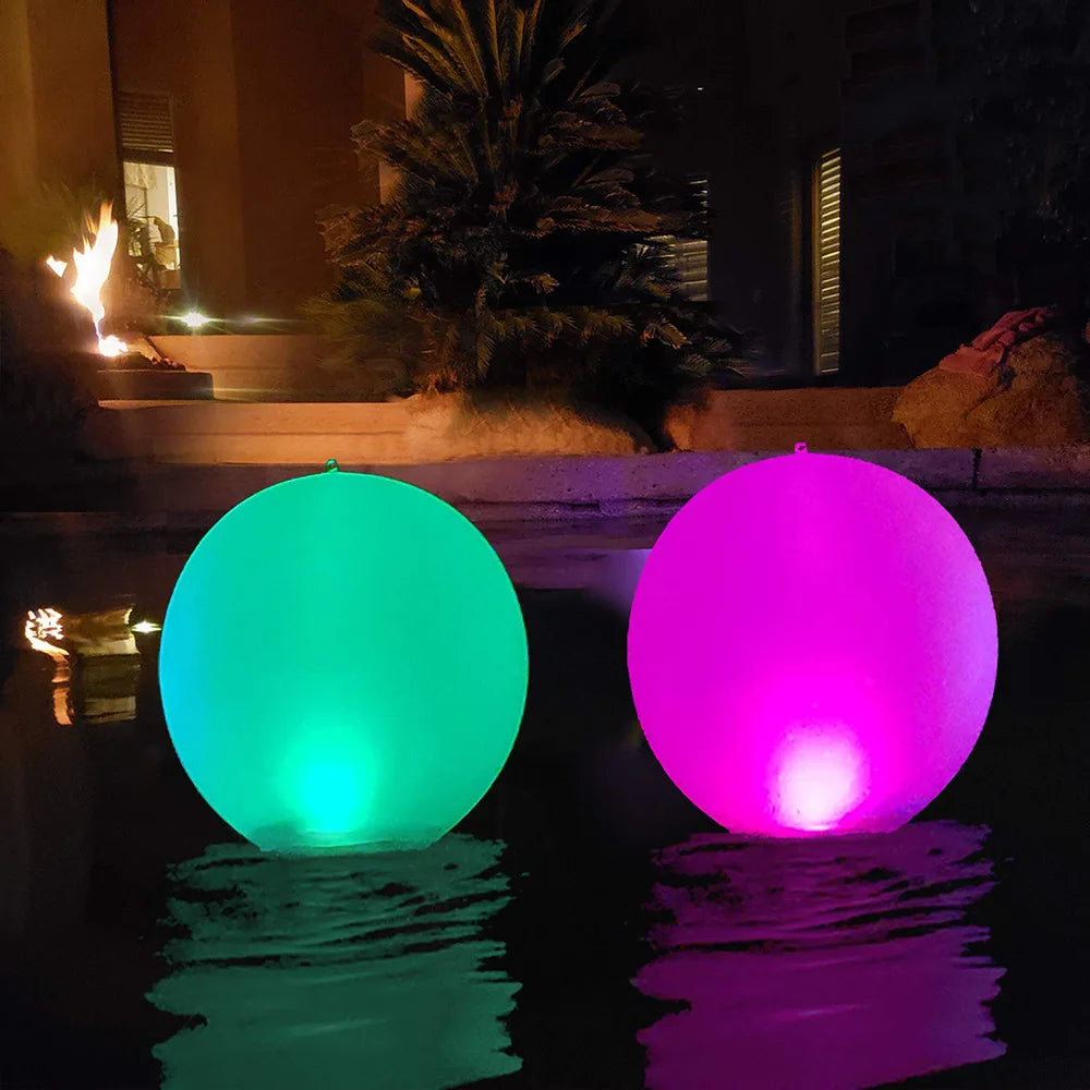 Large Custom Inflatable Beach Ball LED Beach Ball Glow in Dark Led Floating Pool Light Ball with Color Changing Lights