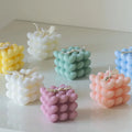 DIY heart shaped rubik's cube candle mold silicone rubber ice soap scent candle colorful moulds