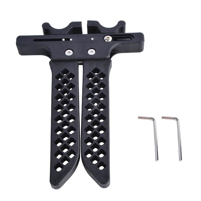 AKT-QT518B 8 Shape Bow Stand Black Reinforced Nylon Archery Holder for Recurve Compound Bow Hunting Target Shooting