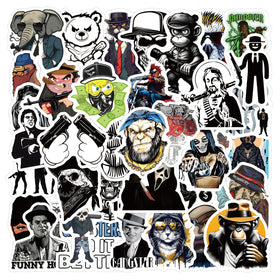 60PCS Cool Horror Movie Decals for Car Luggage Phone Decorative Gangster Sticker