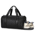 Large Capacity PU Leather Travel Tote Duffle Luggage Bag Fashion Style with Zipper Closure for Outdoor Adventures