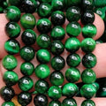 Wholesale 4mm 6mm 8mm 10mm Green Tiger Eye Stone Beads Loose Strand for Fashion Bracelet Necklace