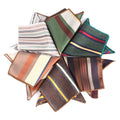 Handmade polyester Striped Handkerchief Luxury Custom Personalized Logo Handkerchief for Men Accessories Wedding