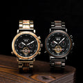 Hot Sale Chinese Factory Custom Logo Cloth Watch Box Automatic Wood Stainless Steel Fashionable Men's Mechanical Watch