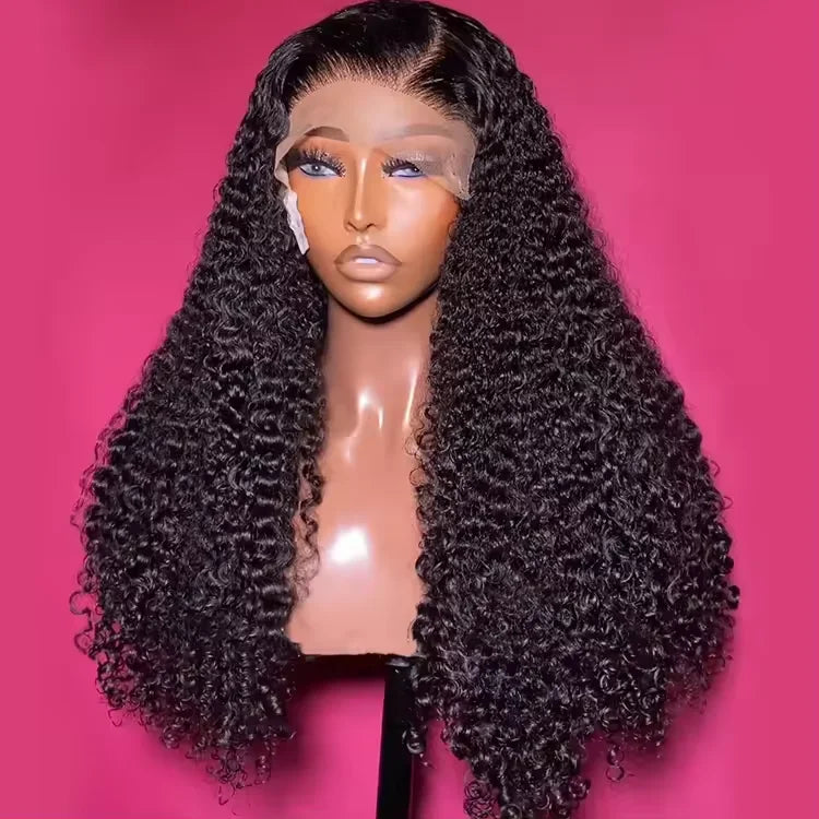 Hot Raw 11A Grade Vietnamese Virgin Human Hair Cuticle Aligned Burmese Curly Transparent 13x4 Lace Frontal Wig