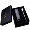 Hot Selling Porcelain Mugs Sublimation Coffee Mug with Travel Lid and Spoon Ceramic Cups for On-the-go Use