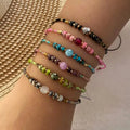Wholesale Natural Stone Seed Bead Beaded Bracelet Boho Style Hand Woven Bracelet for Men and Women
