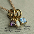 Spot Classic element DIY December Birthstone Pendant for Mother's Day Color Preservation Vacuum Furnace Plated with 18K Gold