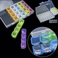 LS Wholesale Detachable Jewelry Earrings Case 28 Grids Colorful Diamond Painting Storage Box Printed Diamond Painting Tools