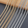 C242 1m/lot DIY Chain Nickel-Free 18K Gold Rhodium Plated Copper Charm Jewelry Making Bracelet Necklace Pass REACH