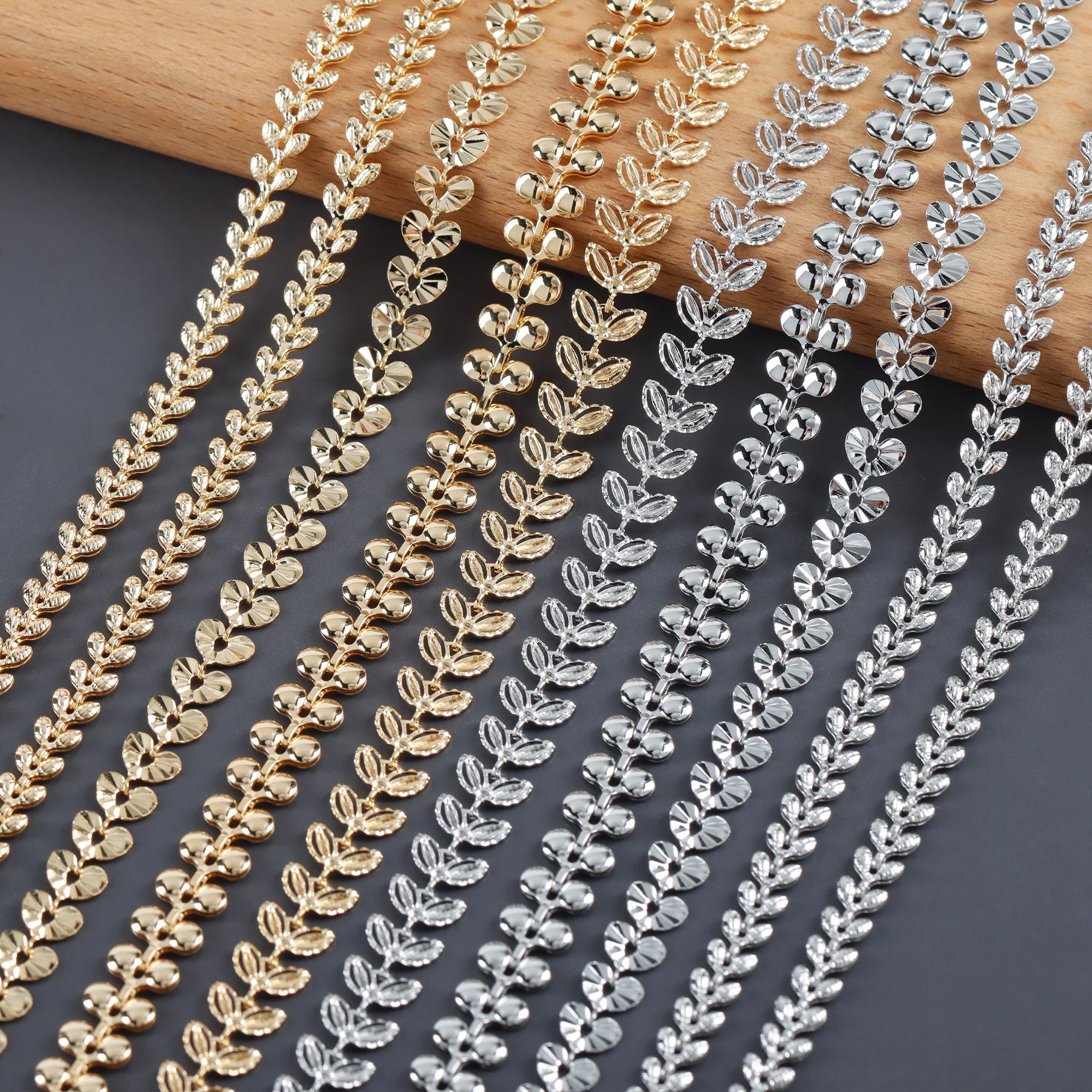 C242 1m/lot DIY Chain Nickel-Free 18K Gold Rhodium Plated Copper Charm Jewelry Making Bracelet Necklace Pass REACH