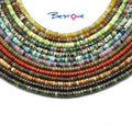 Bestone DIY Jewelry Loose Beads Flat Round Disc Natural Stone Loose Beads Heishi Beads for Bracelet Making