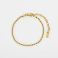 Classic Gold Rope Twist Bracelet Chic Jewelry Gifts 18K Gold Plated Stainless Steel Fashion Wave Rope Bracelet