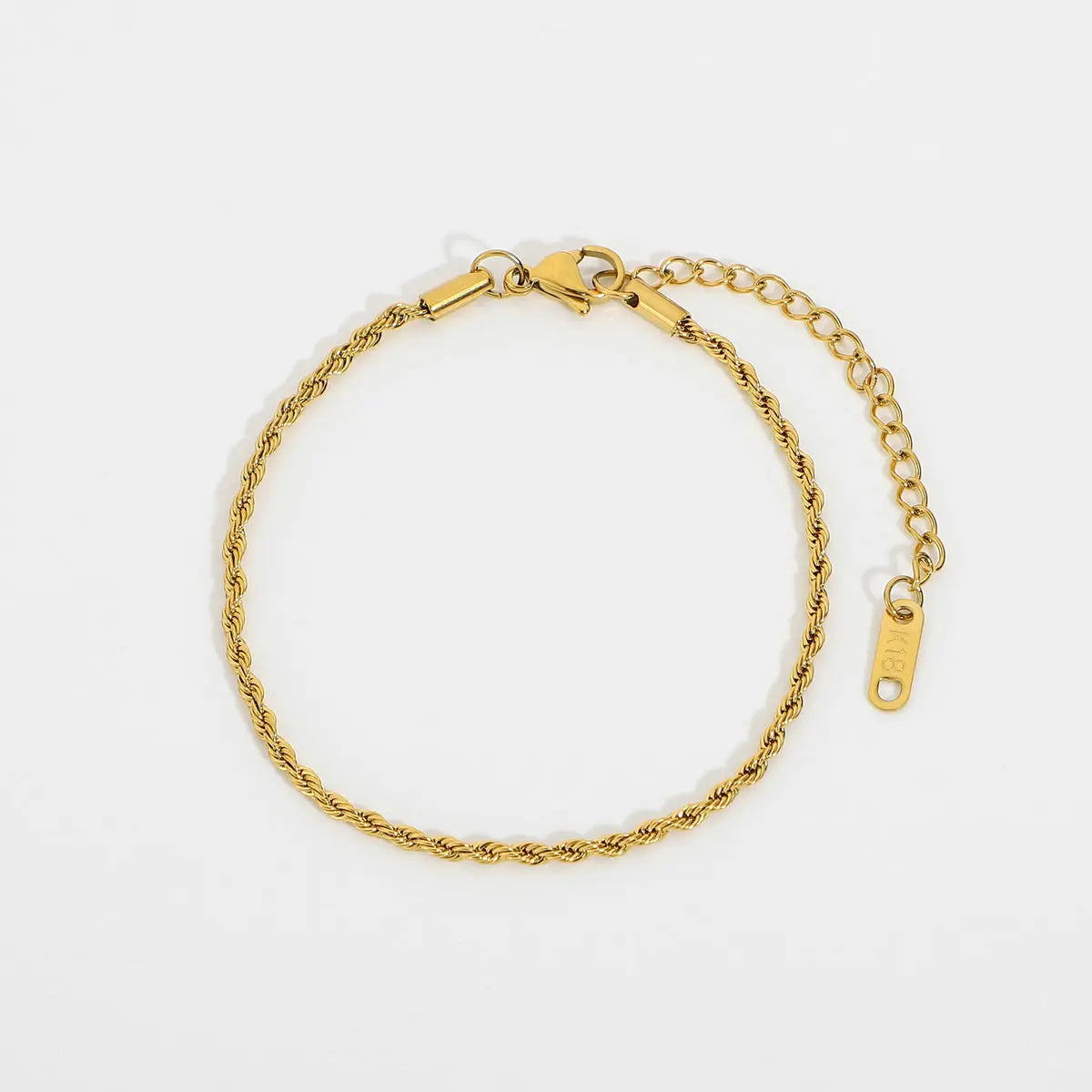 Classic Gold Rope Twist Bracelet Chic Jewelry Gifts 18K Gold Plated Stainless Steel Fashion Wave Rope Bracelet