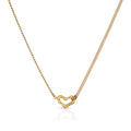 Chris April Fashion Jewelry Water-proof PVD Gold Plated 316L Stainless Steel Irregular Heart Asymmetric Pendant Necklace