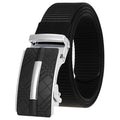 LQbelt New Design Men Canvas Belt Automatic Buckle Belts Without Ratchet Fabric Belt Polyester Leisure Wholesale Factory