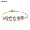 ATTA-Factory Wholesale D Color Moissanite Diamond 18k Gold Plated 925 Sterling Silver Fancy Tennis Bracelet Gift for Her