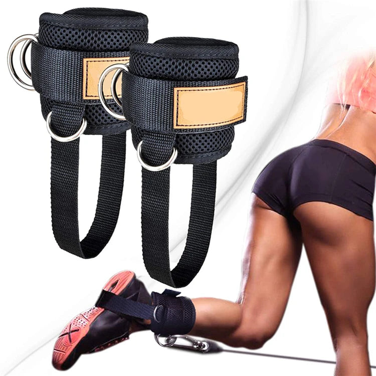 Self-Adhesive Cable Machine Ankle Strap Padded Gym Cuff for Glute Workout Leg Extensions and Hip Abductors