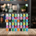 48pcs Mixed Colors 3oz Shotglass Laser Engraved Stainless Steel Tumblers Metal Straw Powder Coated Mini Shotglass Gift Cup