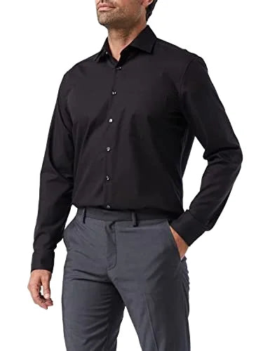 Hot Selling Men's Easy to Care Fit Office Formal Dress Shirt Long Sleeve Button-Down Cotton Shirt for Men