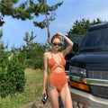 OEM Maillot De Bain Monokini Bodysuit Women Swim Wear Bikini Bathing Suits for Women One Piece Swimsuit Recycled Swimwear