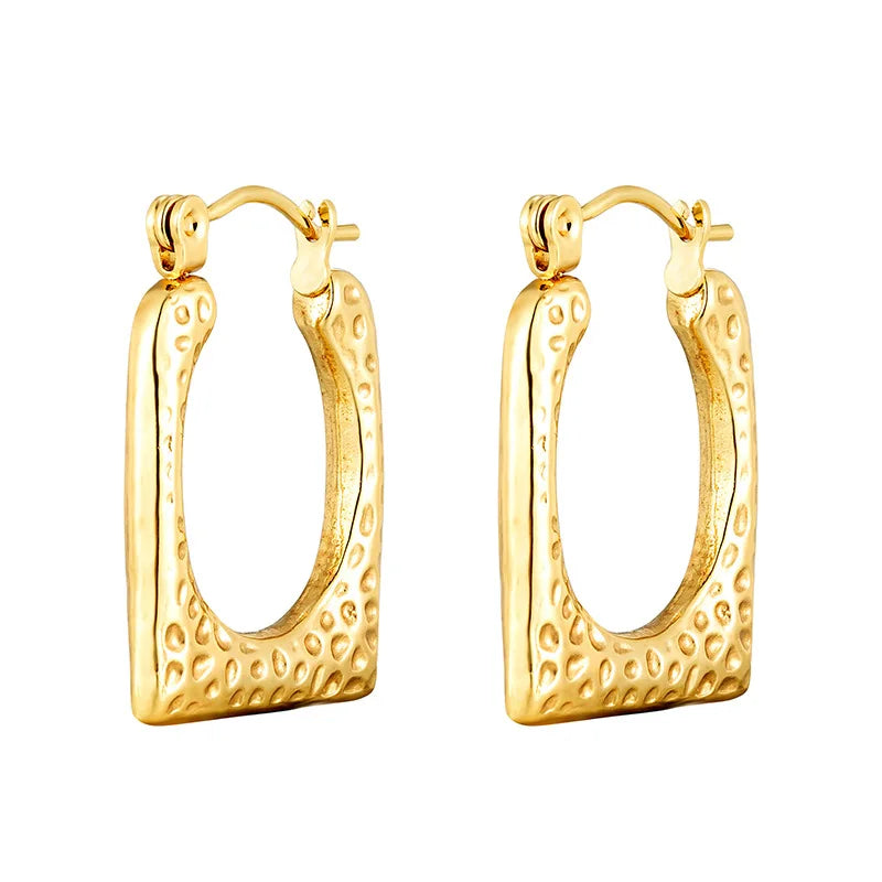 Wholesale Price Hollow Tube Round C-Shaped Ear Clip Jewelry Stainless Steel Thick Ear Cuff Earrings for Women