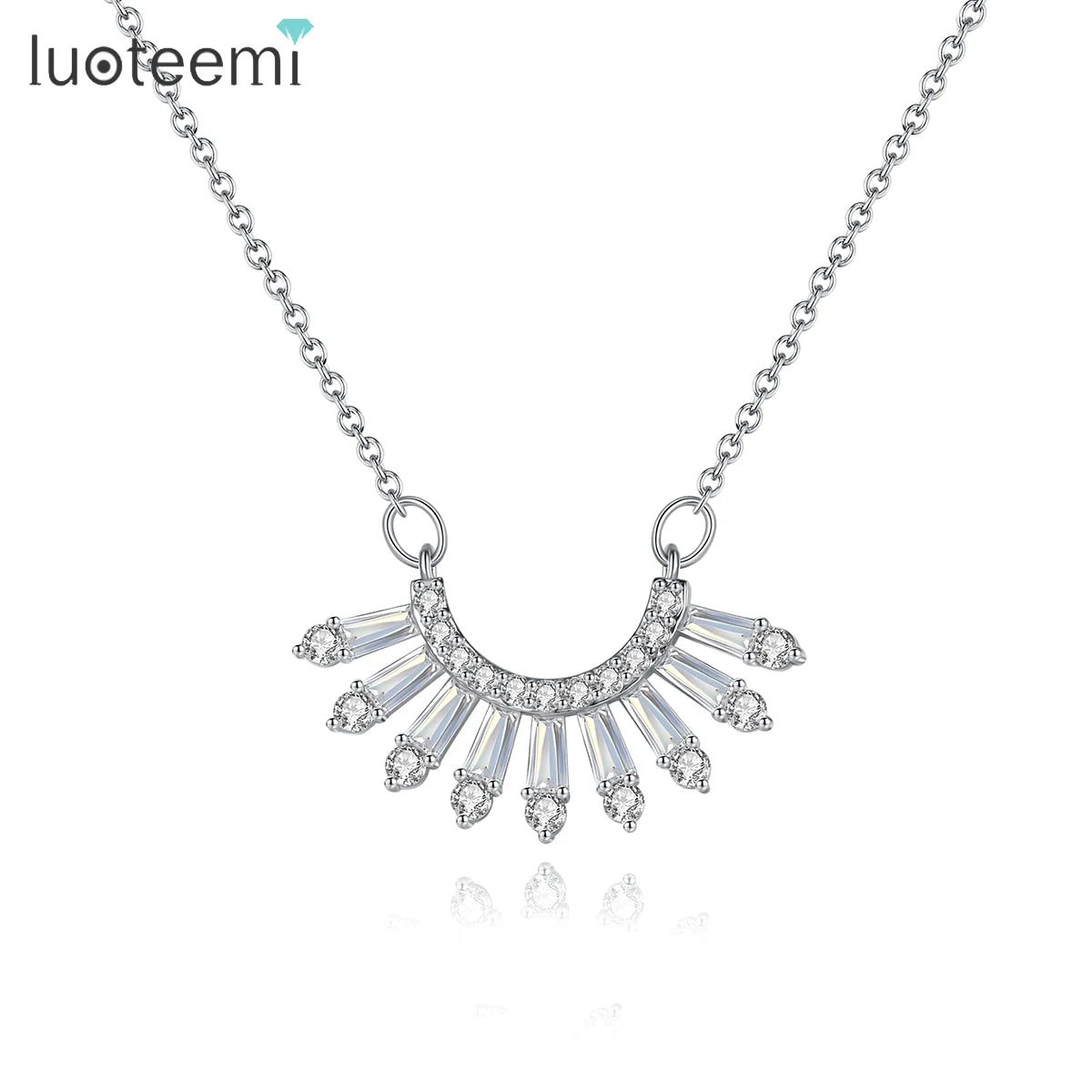 LUOTEEMI Fashion Jewelry Charm Pendant Woman Jewellery Bling New Cute Accessory High Trendy Chain Necklace