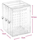 TaiLai Organizer Acrylic Jewelry Storage Box Earring Display Stand Organizer Holder with 3 Vertical Drawer  Earring Display.