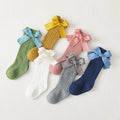 2025 Wholesale Children Clothing Kids Socks Long Soft Cotton Toddlers Girls Big Bow Knee High Socks