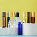 5ml 10ml Blue Amber Frosted Round Glass Roller on Bottle for Essential Oils & Perfume