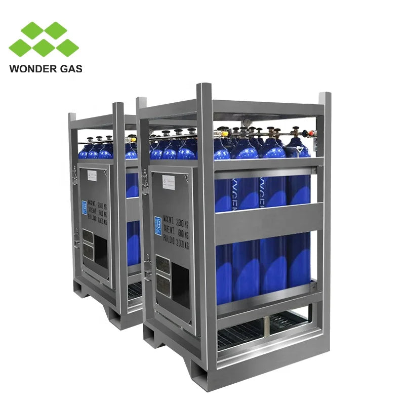 EN ISO9809 4*4 Type16bottles Hydrogen Gas Cylinder Rack DNV Rack Gas Bottle Bundle