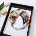 Zifeng OEM Tissus Soie En Satin Diamond Magnetic Clasp Small Silk Scarf