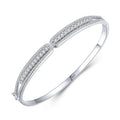 Luxury Diamond Layers Cuff Bracelet Bangle 925 Sterling Silver Fashion Pave Iced Out Cubic Zircon Bangles for Women Gifts