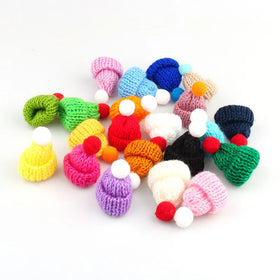 DIY Art & Craft Christmas Decoration Ornaments Mini Knitting Doll Wool Hats
