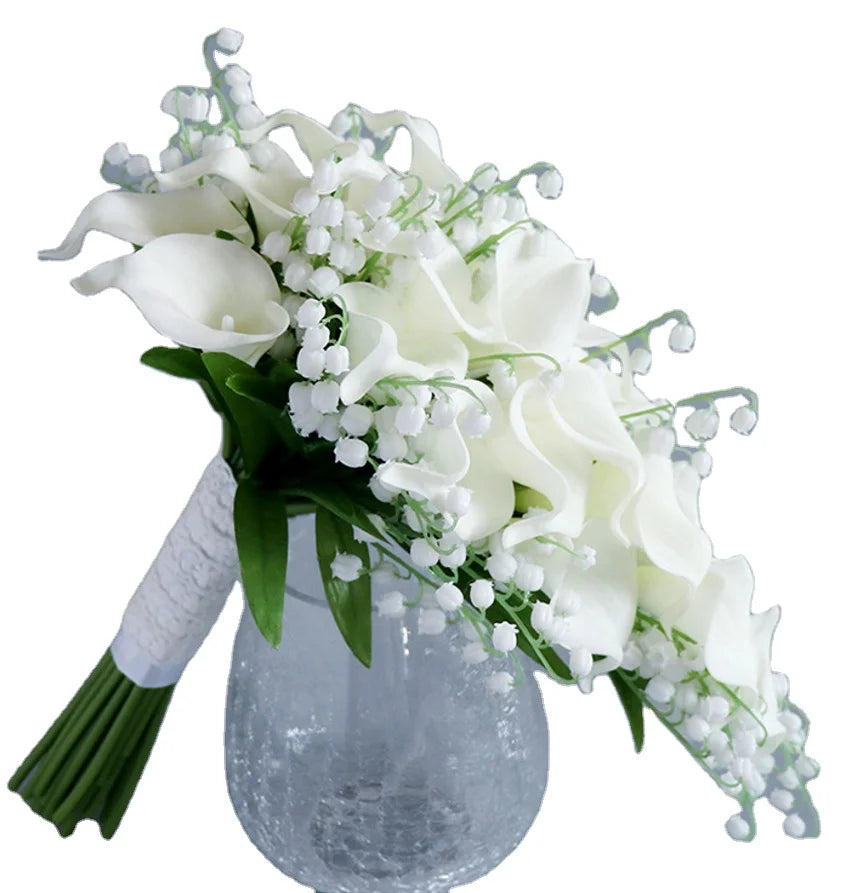 Morili Water Droplet Type Horseshoe Lily Bride Holding Flower Dedicated to Photography Studio Bridal Bouquet MB11