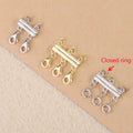 High Quality 925 Sterling Silver Magnetic Layered Necklace Clasp Connector Multi Strands Clasps Accessories Wholesale