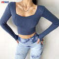 Wholesale High Quality Multicolor Workout Long Sleeve Crop Tops for Women Custom logo Yoga Shirt Ladies