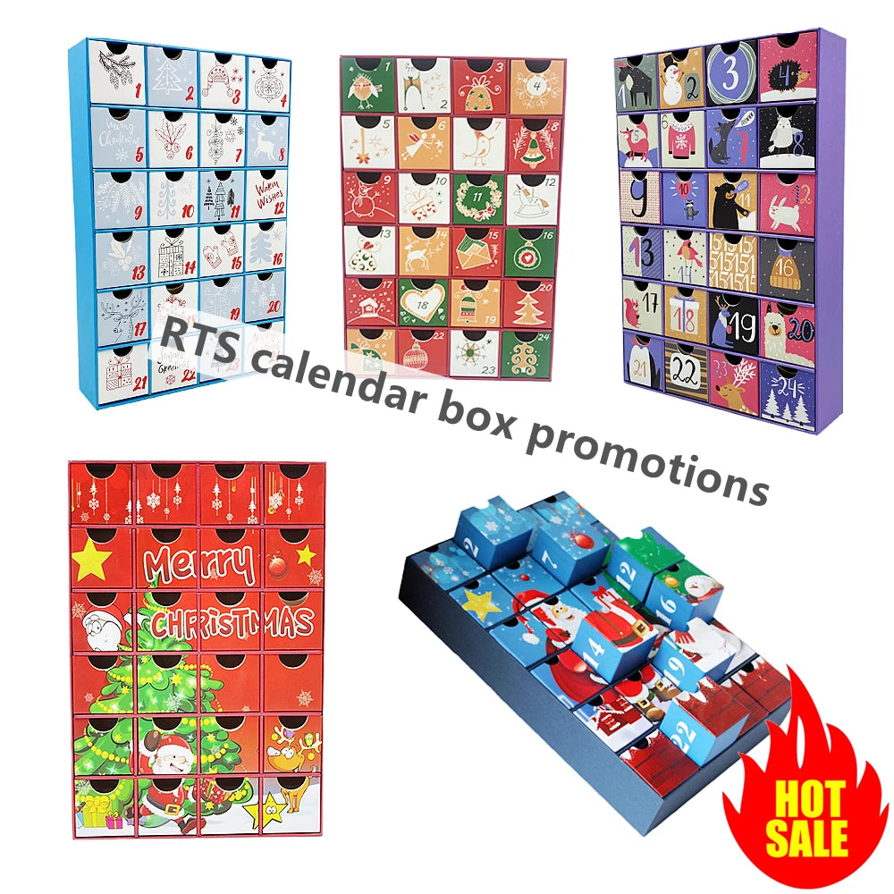 Advent Calendar RTS Factory Wholesale Christmas Advent Calendar Gift Box Packaging