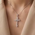 Wholesale Pendant Jewelry Rhodium Plated Cubic Zirconia Cross God Retro Pendant 925 Sterling Silver Fine Jewelry Pendant