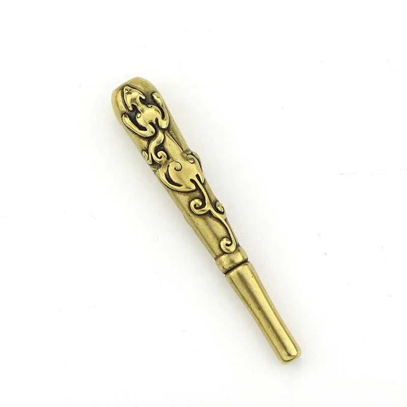 CA 601 Pure Brass Thick and Thin Dual-purpose Animal Carving Copper Cigarette Holder Circulating Filter