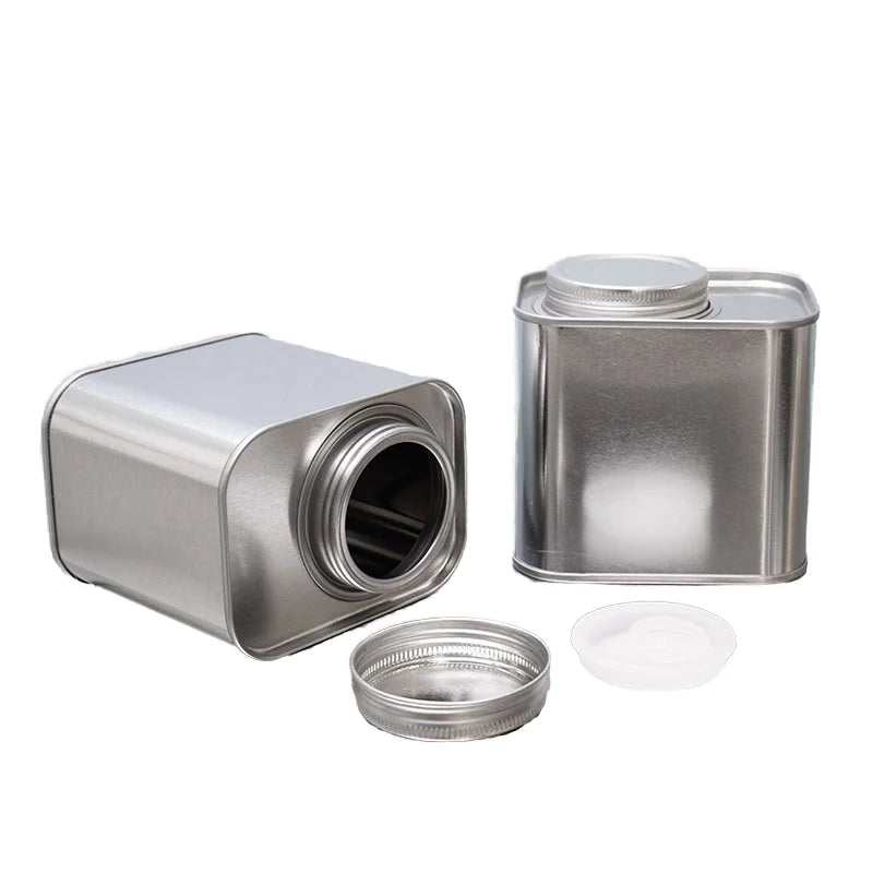 Custom Logo RTS Food-Grade Metal Cans Multi-Size Tinplate Cans for Coffee Beans Tea Olive Oil Vegetables with Air Valve