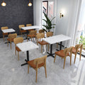 Cheaper Nordic Small Modern Wood Dining Table Sets Sintered Stone 6 Chairs Hotel Marble Dining Table and Chairs Set 4 Furniture