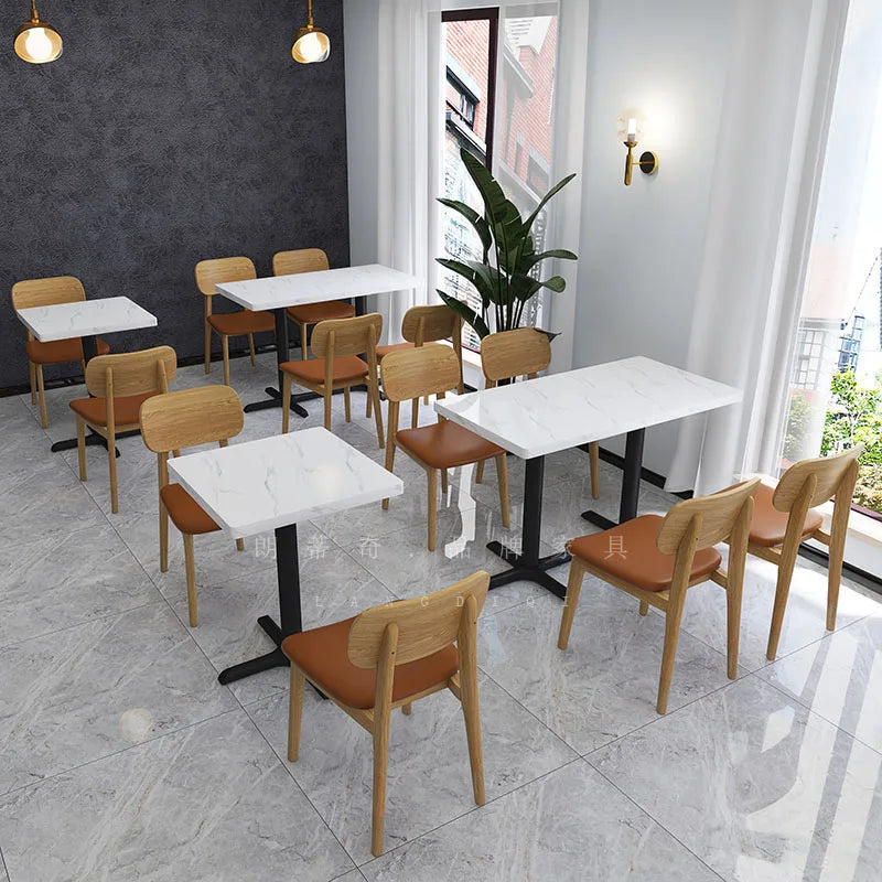 Cheaper Nordic Small Modern Wood Dining Table Sets Sintered Stone 6 Chairs Hotel Marble Dining Table and Chairs Set 4 Furniture
