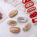 MIO Fashion 5pcs/sets Hair Accessories Girls Side BB Hair Clip Sweet Candy Color Hairpin Knitted Flower Hair Clip Set for Women