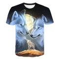 Animal Wolf 3D Printed T-shirt From Men Digital Printing Tshirt Graphics Clothing All Over Print Tees Casual Oversized T Shirt